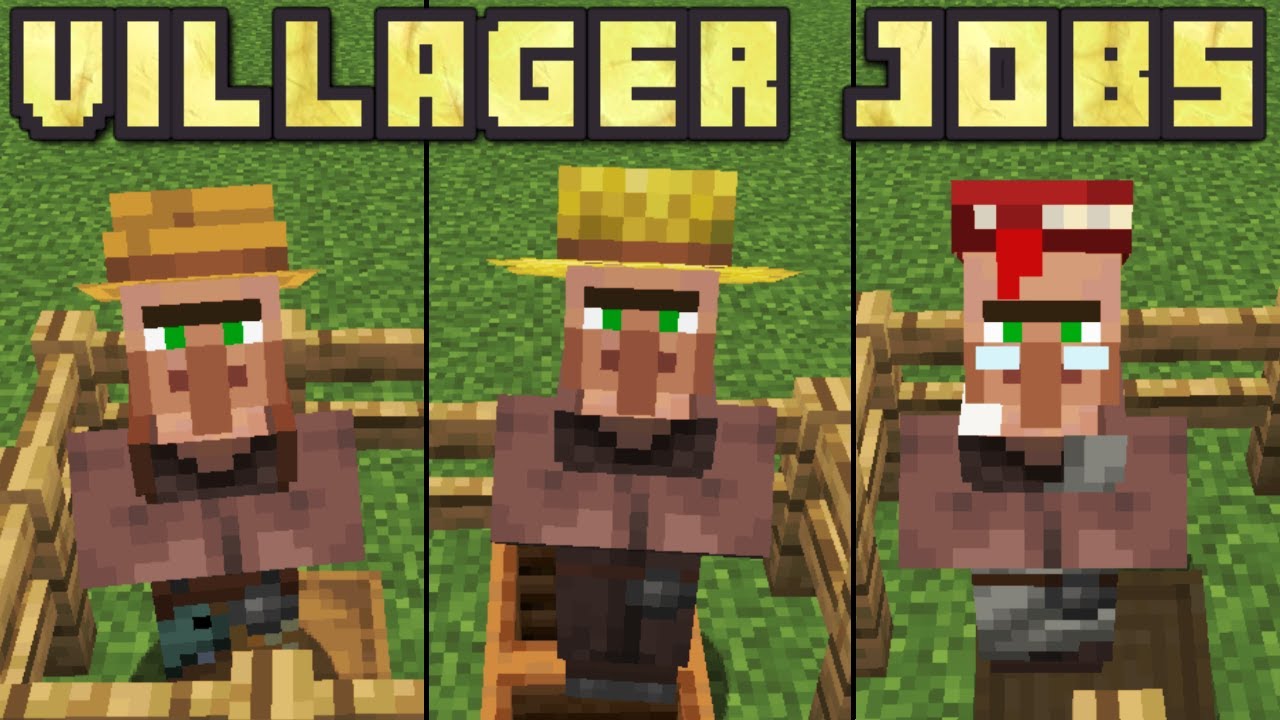 All Villager Jobs And How To Get Them Minecraft 1 16 5 Youtube