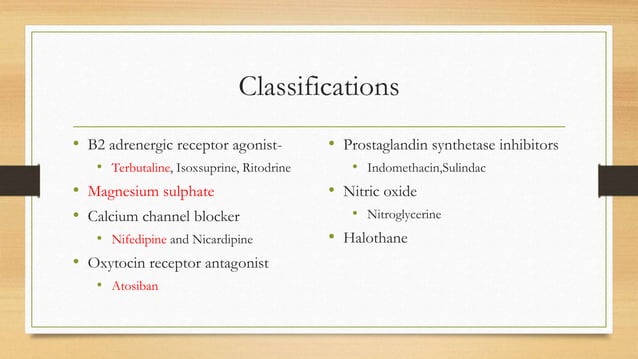 Tocolytic Drugs Pptx