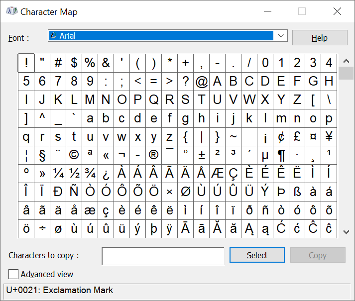 Typing Degree: Fast Symbol Insertion Guide